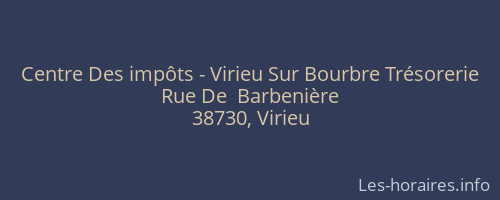 Centre Des impôts - Virieu Sur Bourbre Trésorerie