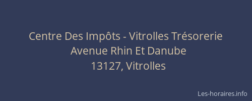Centre Des Impôts - Vitrolles Trésorerie