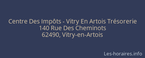 Centre Des Impôts - Vitry En Artois Trésorerie