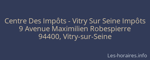 Centre Des Impôts - Vitry Sur Seine Impôts