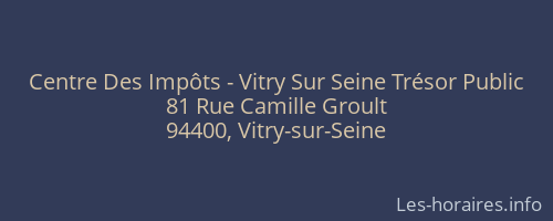 Centre Des Impôts - Vitry Sur Seine Trésor Public