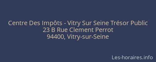 Centre Des Impôts - Vitry Sur Seine Trésor Public