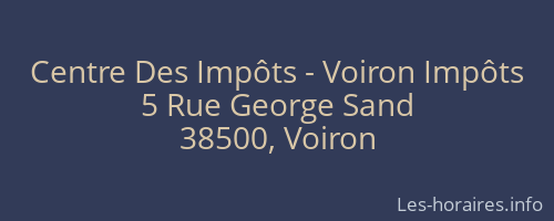 Centre Des Impôts - Voiron Impôts