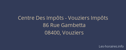Centre Des Impôts - Vouziers Impôts