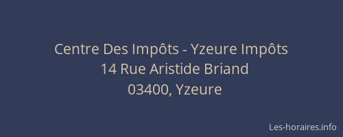 Centre Des Impôts - Yzeure Impôts