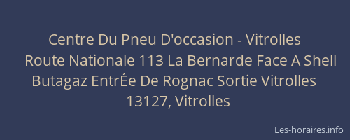 Centre Du Pneu D'occasion - Vitrolles