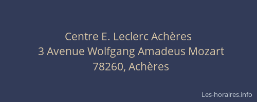 Centre E. Leclerc Achères