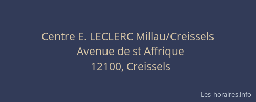 Centre E. LECLERC Millau/Creissels