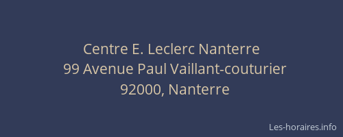 Centre E. Leclerc Nanterre