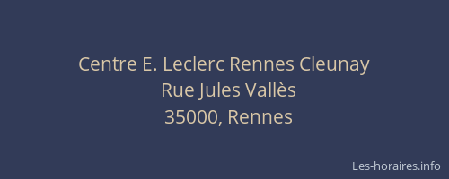 Centre E. Leclerc Rennes Cleunay