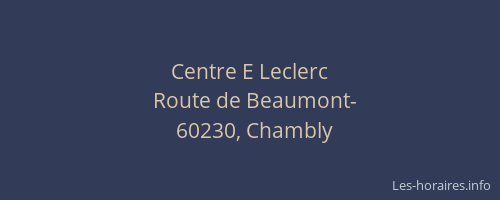 Centre E Leclerc