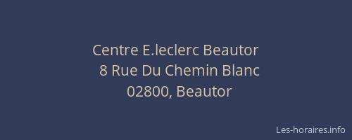 Centre E.leclerc Beautor