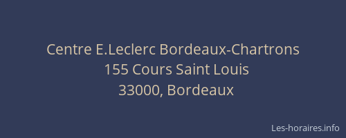 Centre E.Leclerc Bordeaux-Chartrons