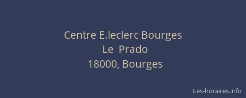 Centre E.leclerc Bourges
