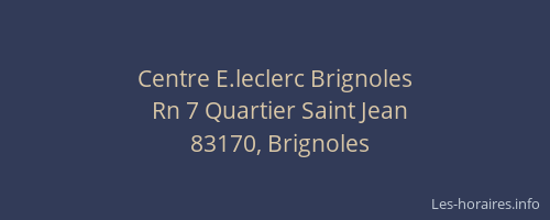 Centre E.leclerc Brignoles