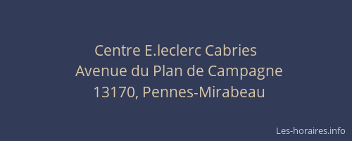 Centre E.leclerc Cabries