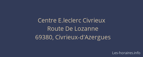 Centre E.leclerc Civrieux