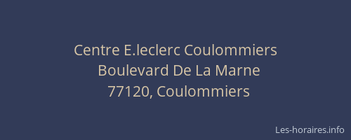 Centre E.leclerc Coulommiers