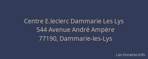 Centre E.leclerc Dammarie Les Lys
