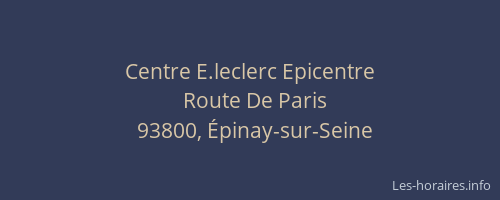 Centre E.leclerc Epicentre
