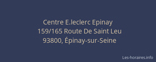 Centre E.leclerc Epinay