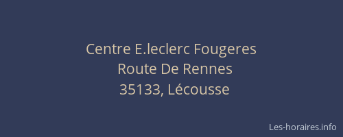 Centre E.leclerc Fougeres