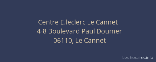 Centre E.leclerc Le Cannet
