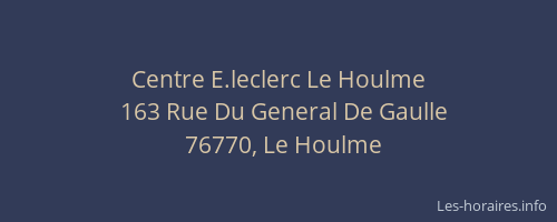Centre E.leclerc Le Houlme
