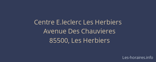 Centre E.leclerc Les Herbiers