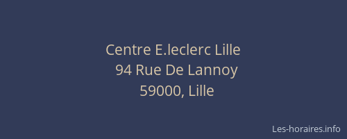 Centre E.leclerc Lille