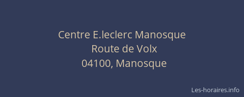 Centre E.leclerc Manosque