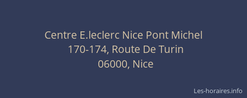 Centre E.leclerc Nice Pont Michel