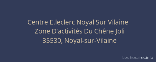 Centre E.leclerc Noyal Sur Vilaine