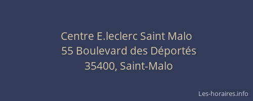 Centre E.leclerc Saint Malo