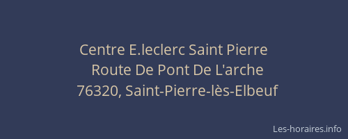 Centre E.leclerc Saint Pierre