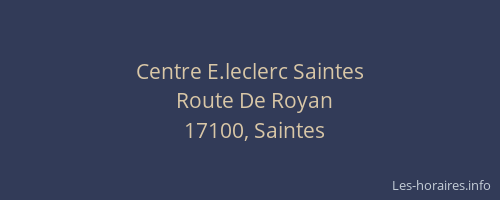 Centre E.leclerc Saintes