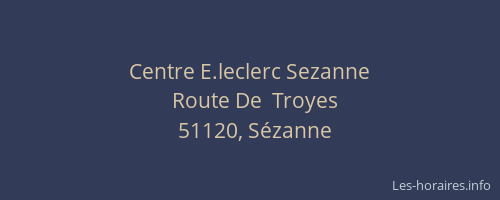 Centre E.leclerc Sezanne