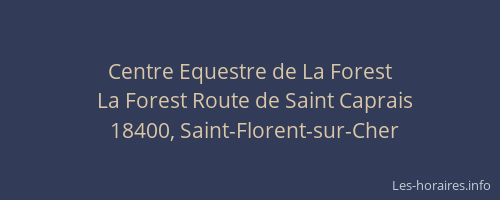Centre Equestre de La Forest