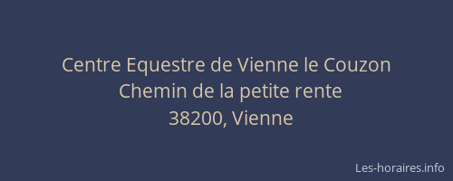 Centre Equestre de Vienne le Couzon