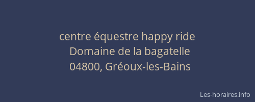 centre équestre happy ride