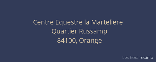 Centre Equestre la Marteliere
