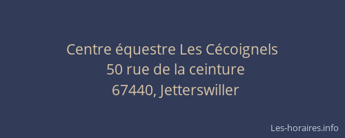 Centre équestre Les Cécoignels