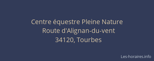 Centre équestre Pleine Nature