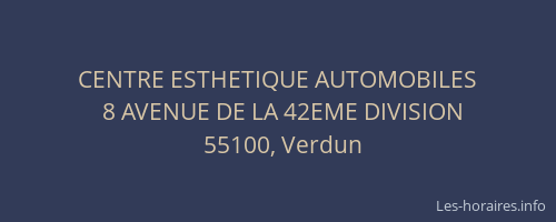 CENTRE ESTHETIQUE AUTOMOBILES