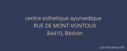 centre esthetique ayurvedique