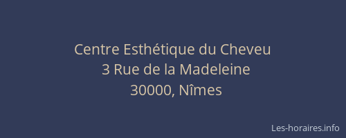 Centre Esthétique du Cheveu