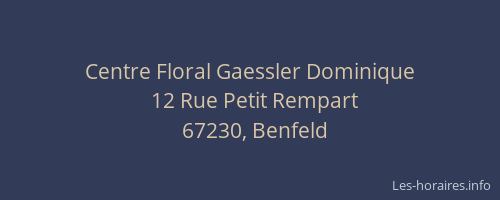 Centre Floral Gaessler Dominique
