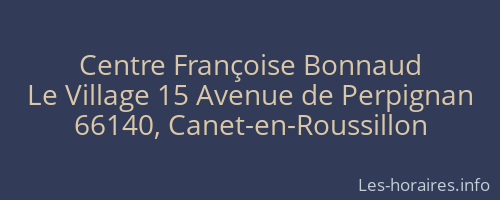 Centre Françoise Bonnaud