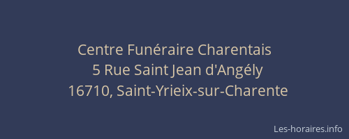 Centre Fun&eacute;raire Charentais