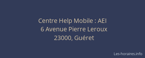 Centre Help Mobile : AEI